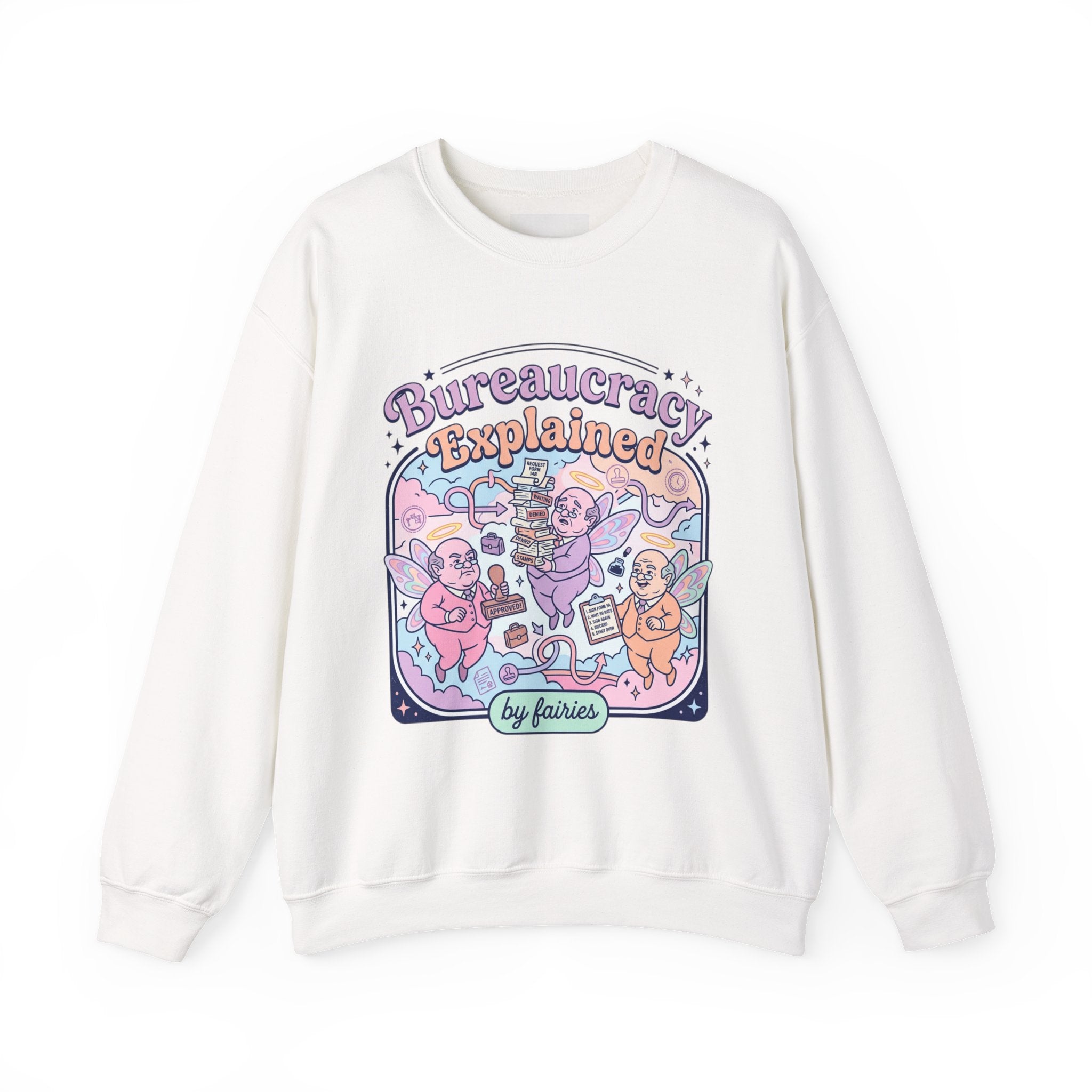 Bureaucracy Explained Crewneck Sweatshirt | political satire, absurdist America