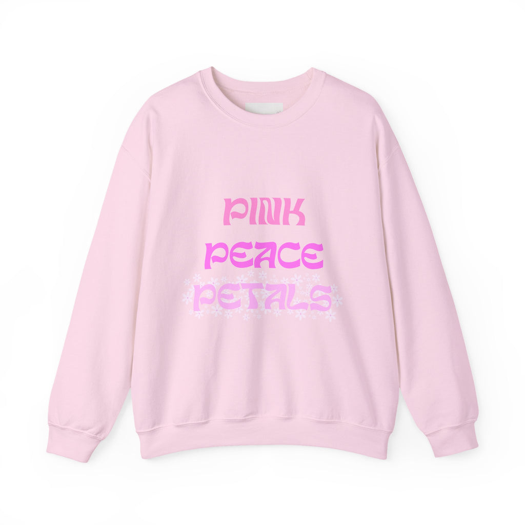 Crewneck Sweatshirt — Pink Peace Petals Graphic