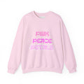 Crewneck Sweatshirt — Pink Peace Petals Graphic