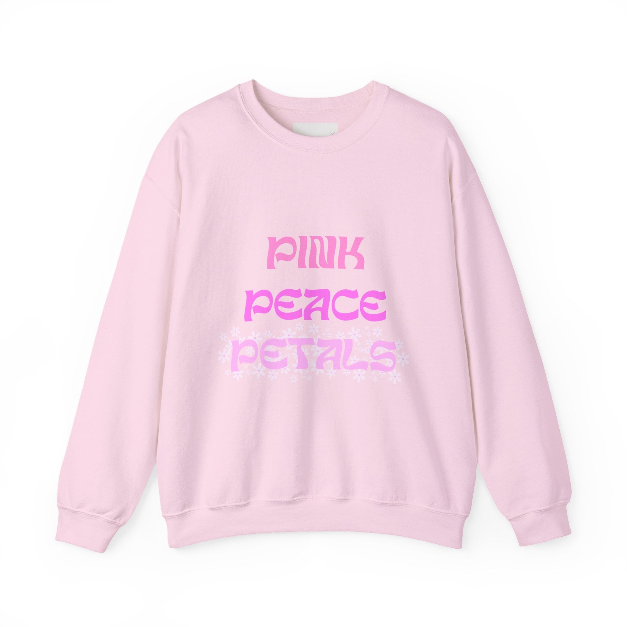 Crewneck Sweatshirt — Pink Peace Petals Graphic