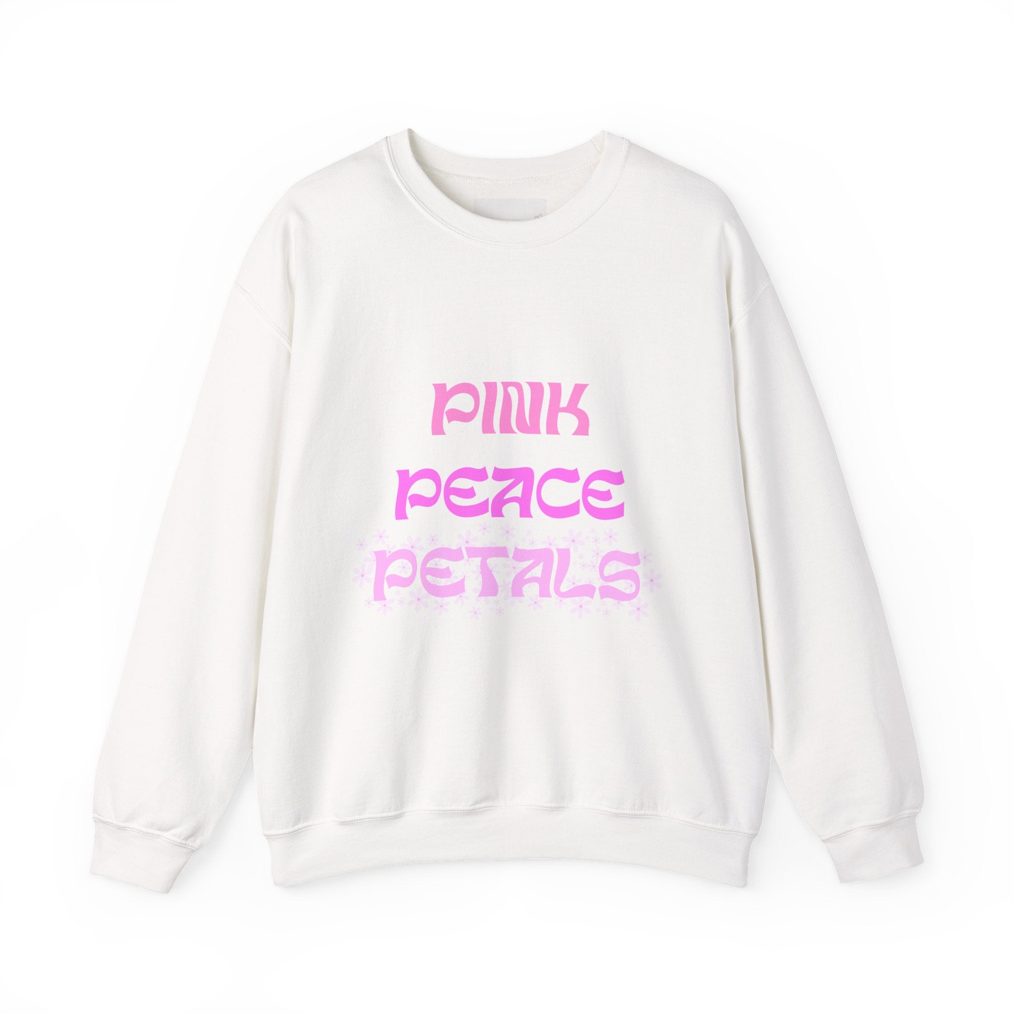Crewneck Sweatshirt — Pink Peace Petals Graphic