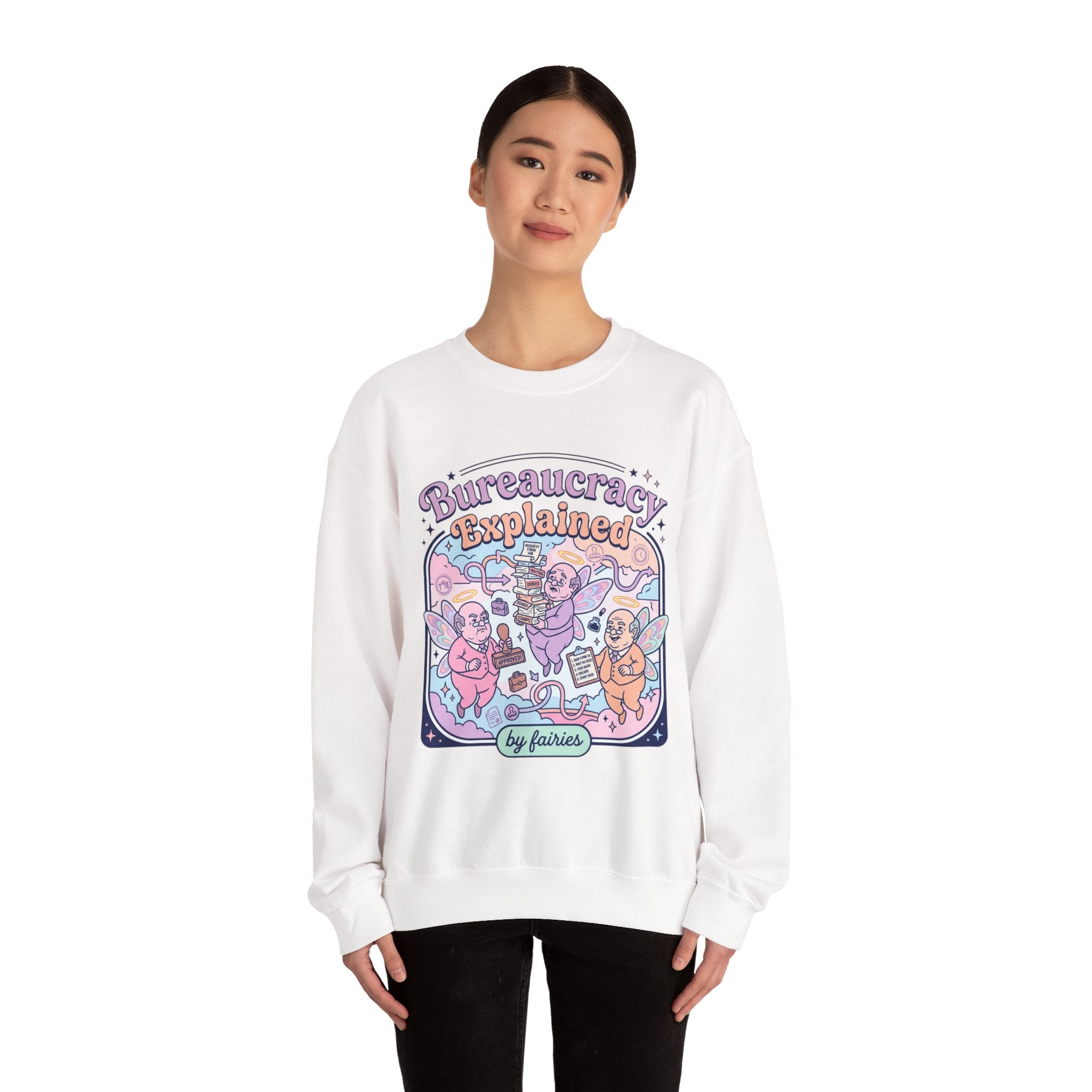 Bureaucracy Explained Crewneck Sweatshirt | political satire, absurdist America