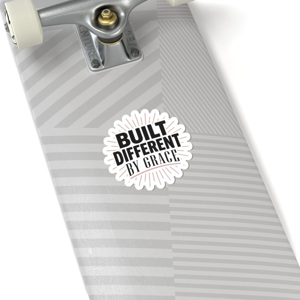 Built Different By Grace Kiss-Cut Stickers | faith streetwear, bold type