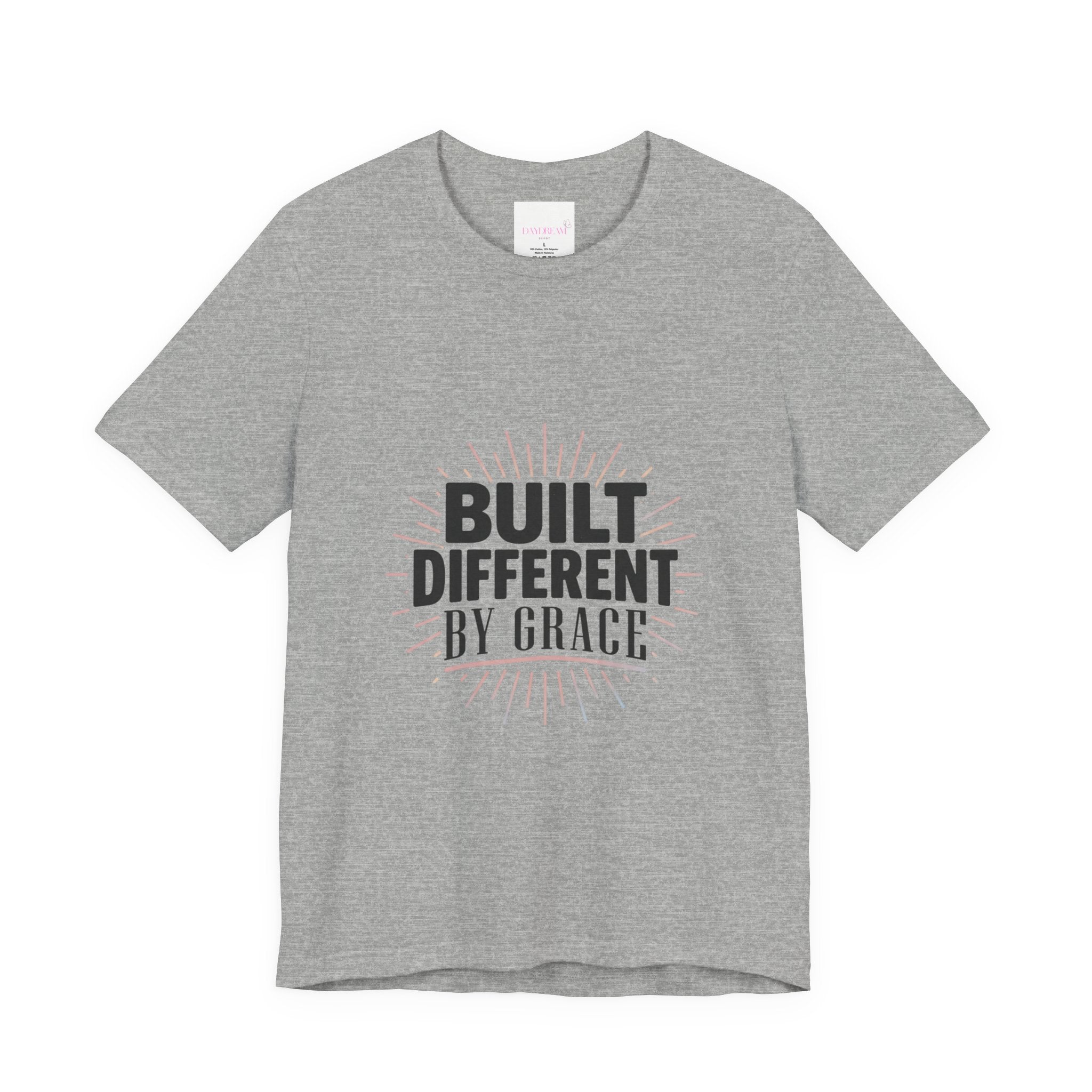 Built Different by Grace Tee | faith streetwear, bold type, washed vintage