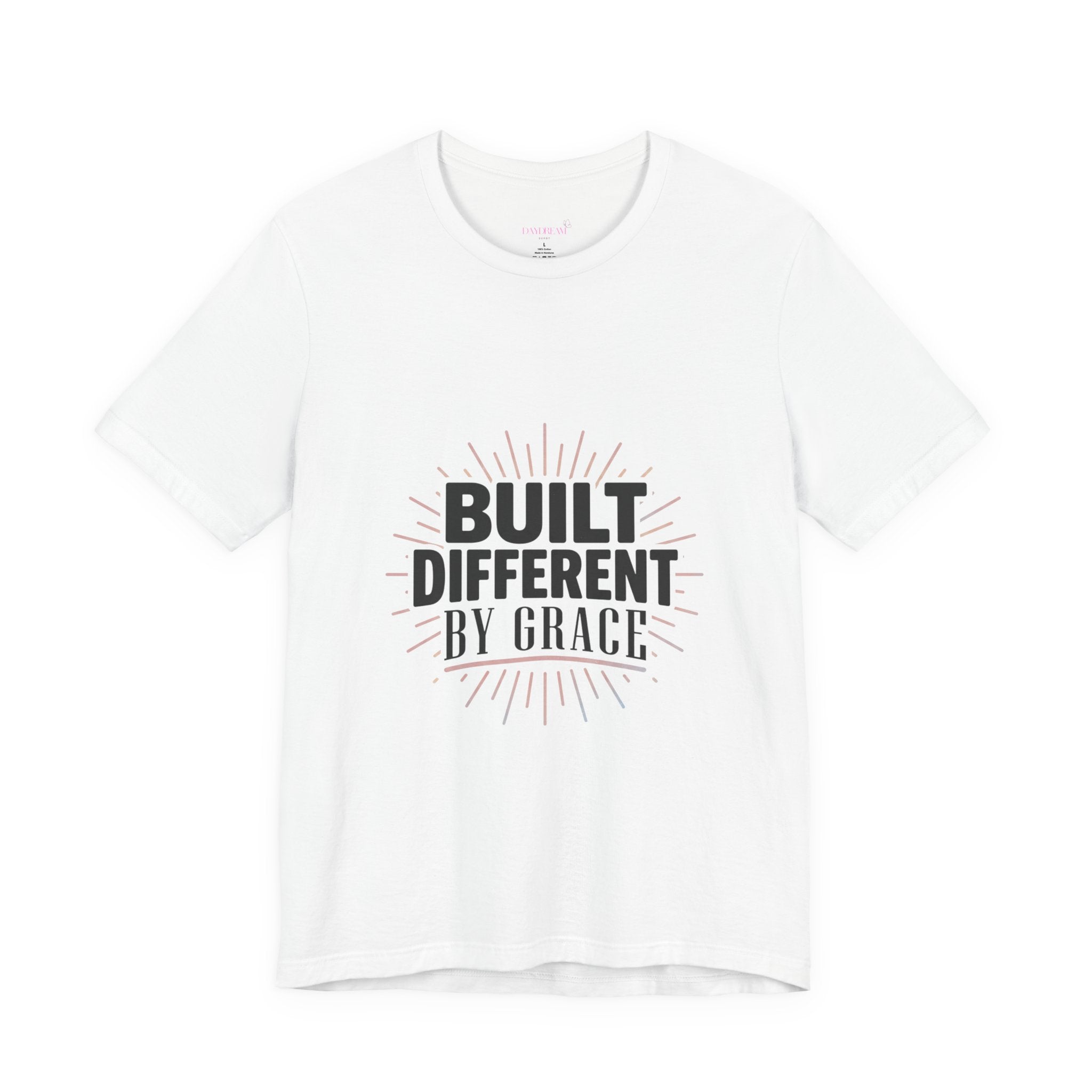 Built Different by Grace Tee | faith streetwear, bold type, washed vintage