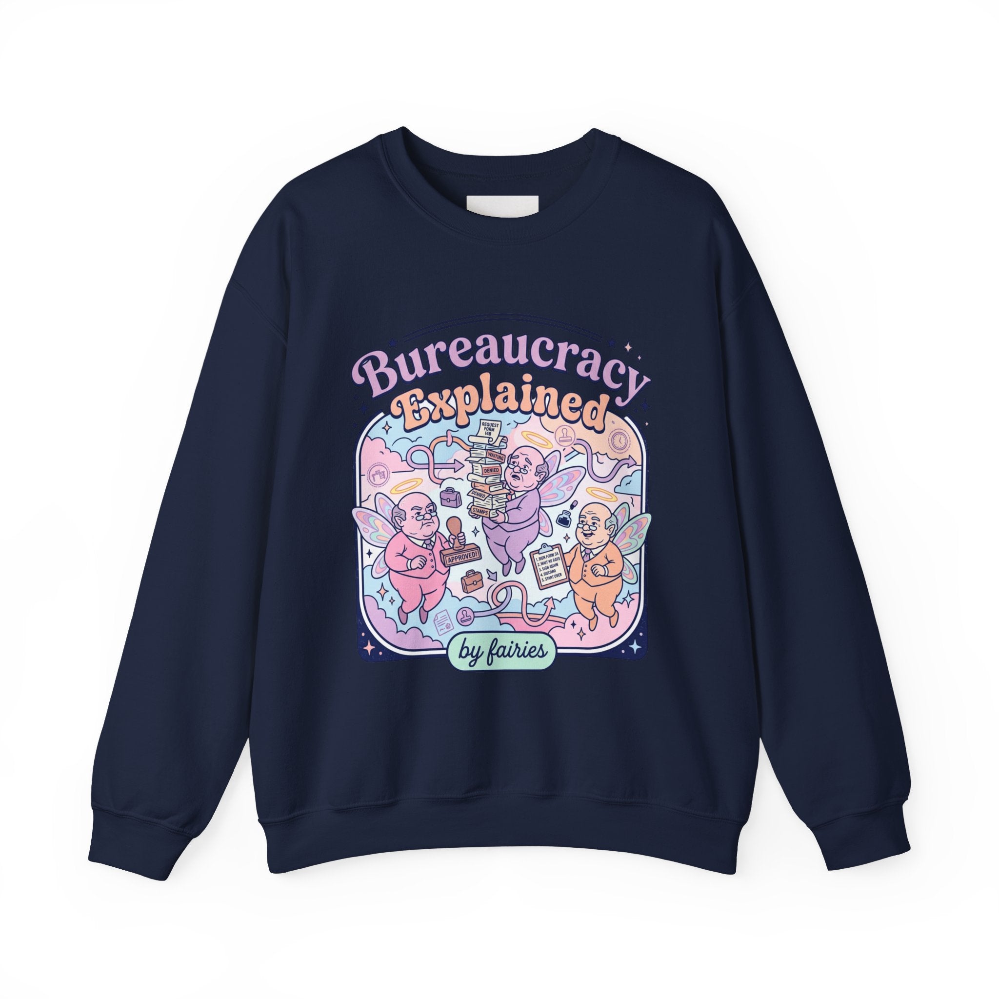 Bureaucracy Explained Crewneck Sweatshirt | political satire, absurdist America