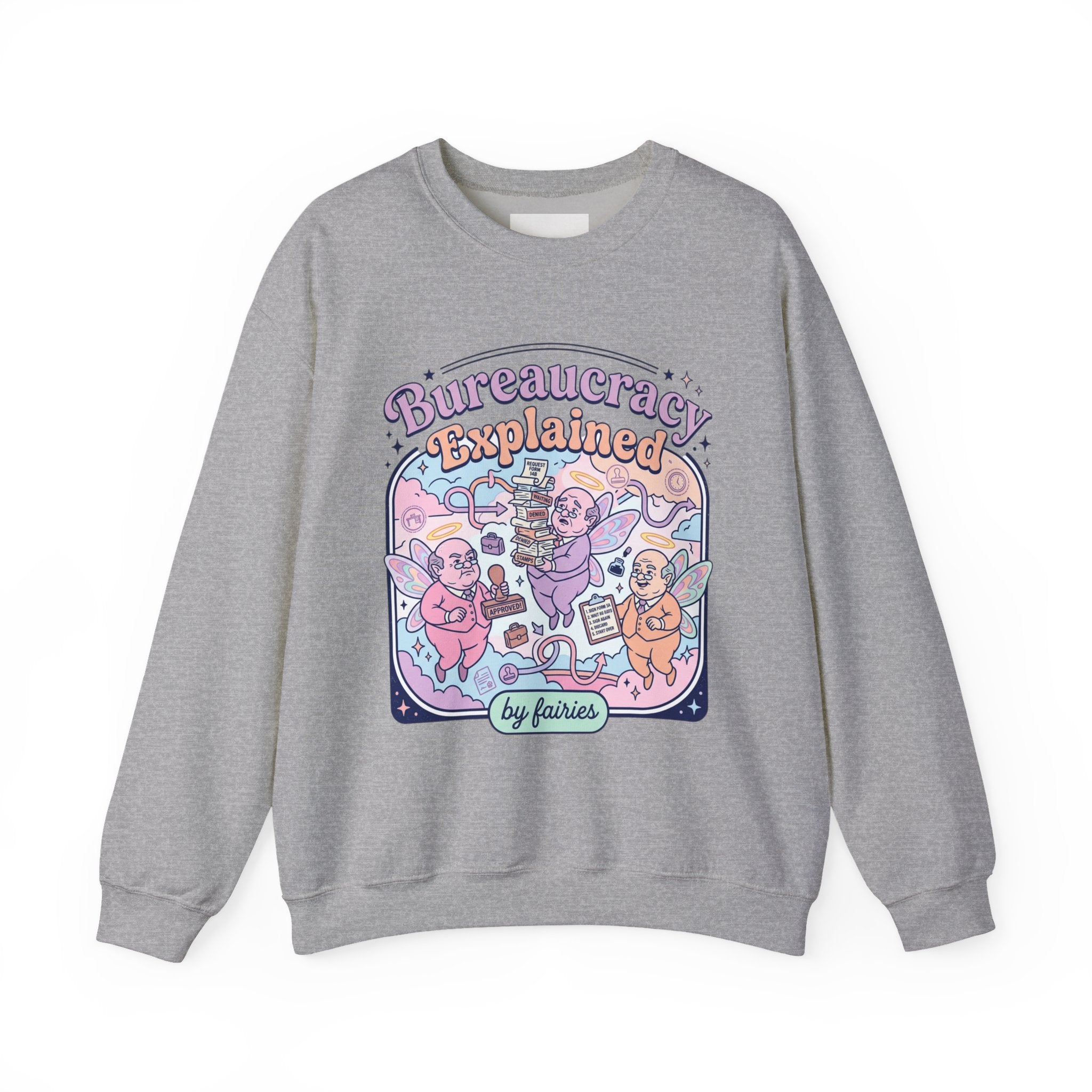Bureaucracy Explained Crewneck Sweatshirt | political satire, absurdist America